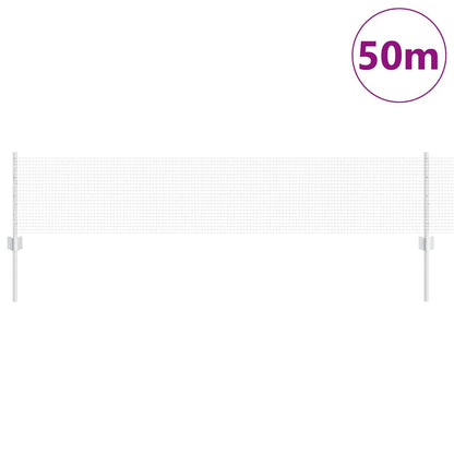 vidaXL Zaun mit Pfosten Silber 0,4 x 50 m Stahl