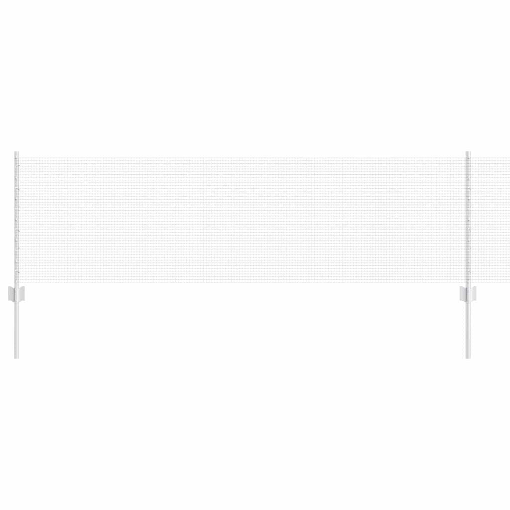 vidaXL Zaun mit Pfosten Silber 0,6 x 50 m Stahl