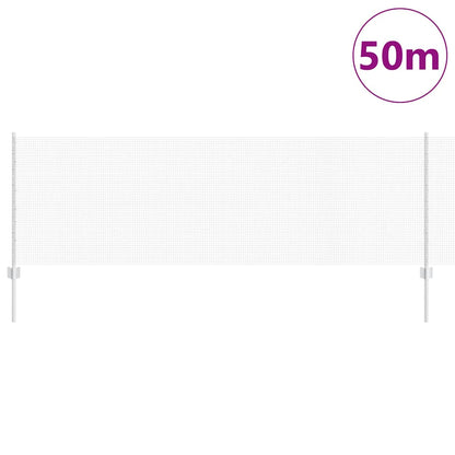 Zaun mit Pfosten Silber 0,8 x 50 m Stahl