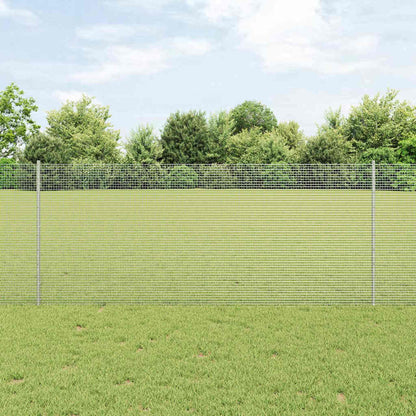 vidaXL Zaun mit Pfosten Silber 1 x 50 m Stahl