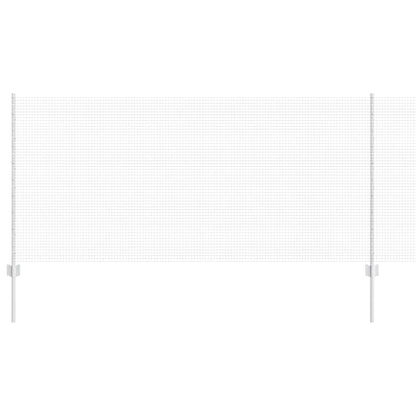 vidaXL Zaun mit Pfosten Silber 1 x 50 m Stahl