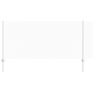 vidaXL Zaun mit Pfosten Silber 1 x 50 m Stahl