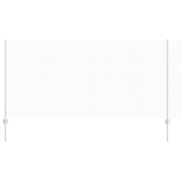 vidaXL Zaun mit Pfosten Silber 1,2 x 50 m Stahl