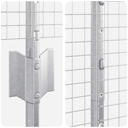 vidaXL Zaun mit Pfosten Silber 1,5 x 50 m Stahl