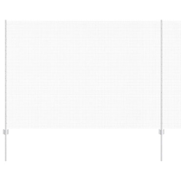 vidaXL Zaun mit Pfosten Silber 1,5 x 50 m Stahl
