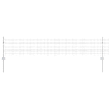 vidaXL Zaun mit Pfosten Silber 0,4 x 100 m Stahl