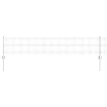 vidaXL Zaun mit Pfosten Silber 0,4 x 100 m Stahl