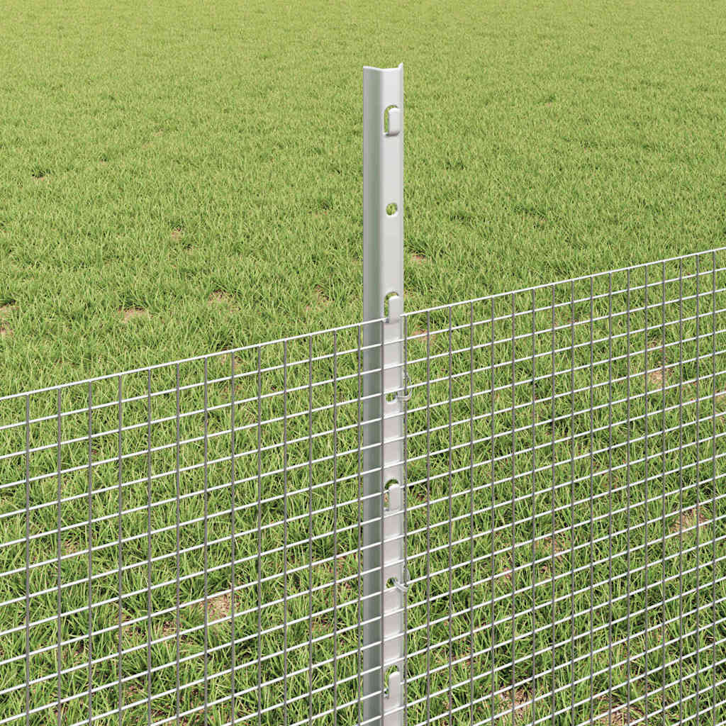 vidaXL Clôture avec poteaux Argent 0,5 x 100 m Acier