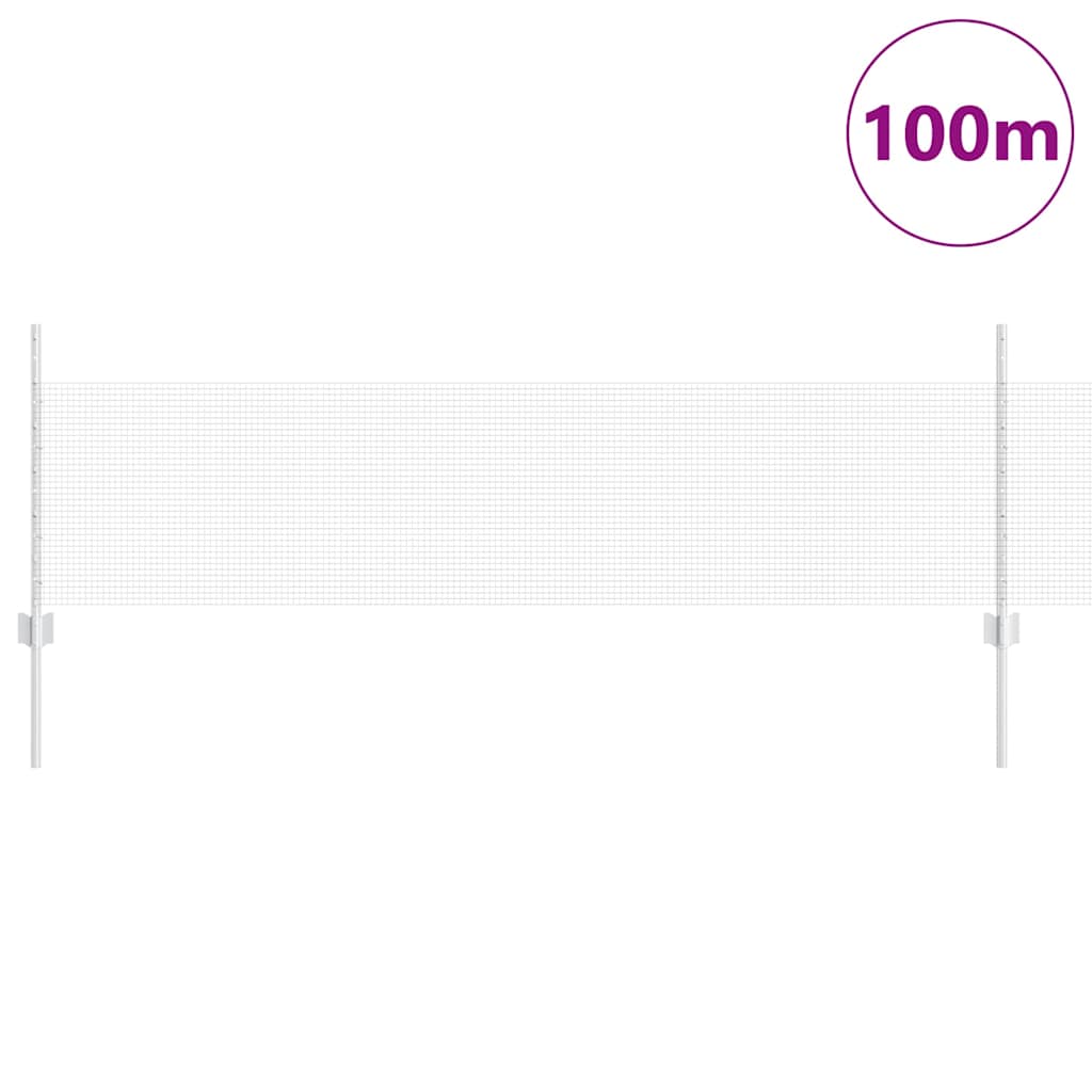vidaXL Clôture avec poteaux Argent 0,5 x 100 m Acier