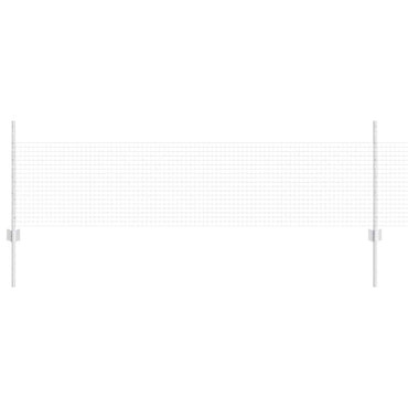 vidaXL Zaun mit Pfosten Silber 0,5 x 100 m Stahl