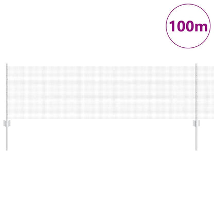 vidaXL Zaun mit Pfosten Silber 0,6 x 100 m Stahl