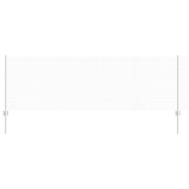 vidaXL Zaun mit Pfosten Silber 0,8 x 100 m Stahl