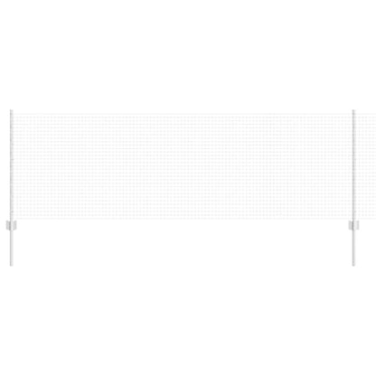 Zaun mit Pfosten Silber 0,8 x 100 m Stahl