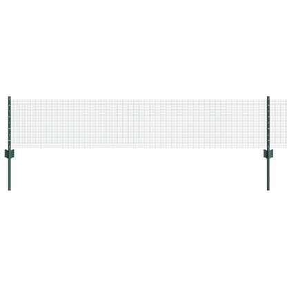vidaXL Zaun mit Pfosten Grün 0,4 x 10 m Stahl und PVC