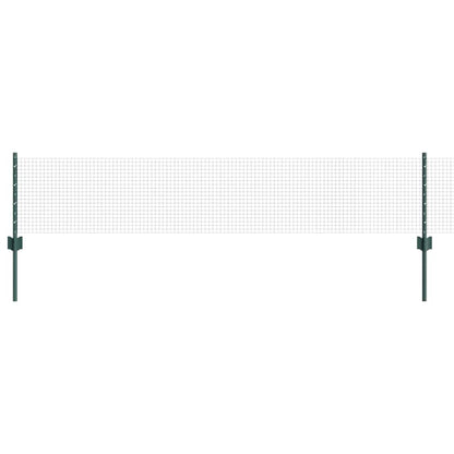 vidaXL Zaun mit Pfosten Grün 0,4 x 10 m Stahl und PVC