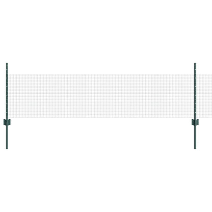 vidaXL Zaun mit Pfosten Grün 0,5 x 10 m Stahl