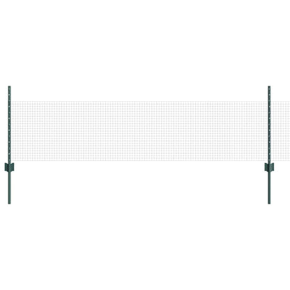 vidaXL Zaun mit Pfosten Grün 0,5 x 10 m Stahl
