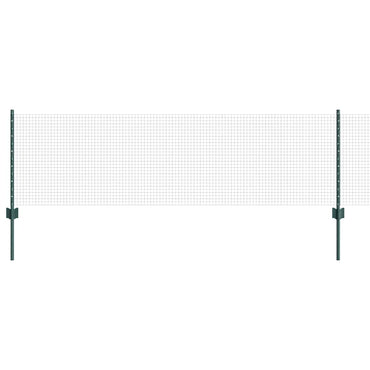 vidaXL Zaun mit Pfosten Grün 0,6 x 10 m Stahl und PVC