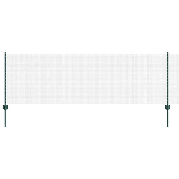 vidaXL Zaun mit Pfosten Grün 0,8 x 10 m Stahl und PVC