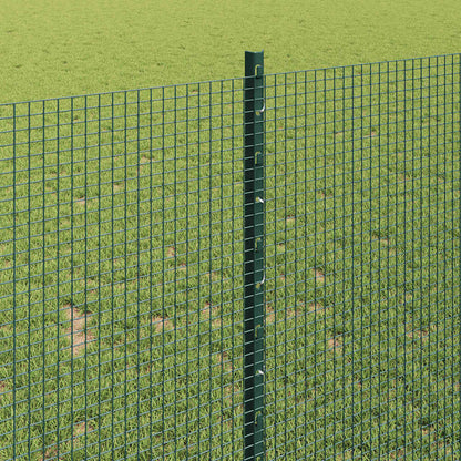 vidaXL Zaun mit Pfosten Grün 1 x 10 m Stahl