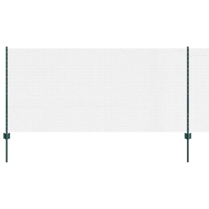 vidaXL Zaun mit Pfosten Grün 1 x 10 m Stahl