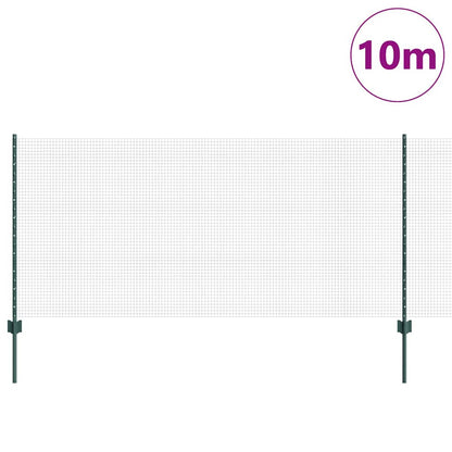 vidaXL Zaun mit Pfosten Grün 1 x 10 m Stahl