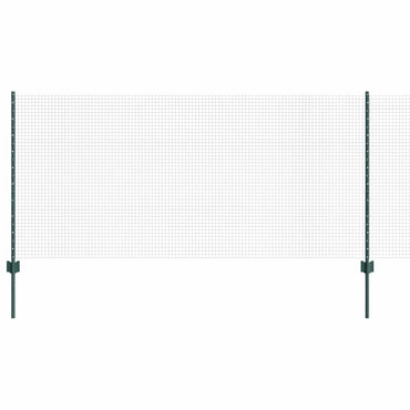 vidaXL Zaun mit Pfosten Grün 1 x 10 m Stahl