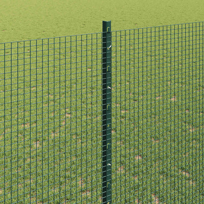 vidaXL Zaun mit Pfosten Grün 1,4 x 10 m Stahl und PVC