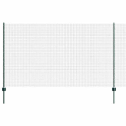 vidaXL Zaun mit Pfosten Grün 1,4 x 10 m Stahl und PVC