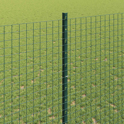 vidaXL Zaun mit Pfosten Grün 1,4 x 10 m Stahl und PVC
