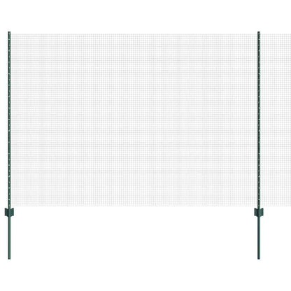 vidaXL Zaun mit Pfosten Grün 1,6 x 10 m Stahl und PVC