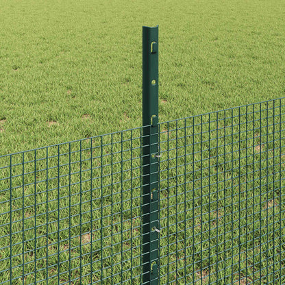 vidaXL Zaun mit Pfosten Grün 0,5 x 25 m Stahl