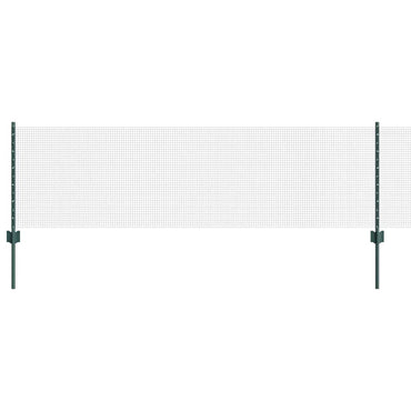 vidaXL Zaun mit Pfosten Grün 0,6 x 25 m Stahl und PVC