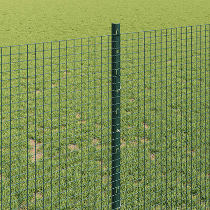 vidaXL Zaun mit Pfosten Grün 1 x 25 m Stahl