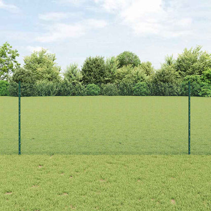 vidaXL Zaun mit Pfosten Grün 1 x 25 m Stahl