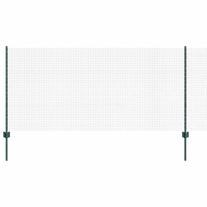 vidaXL Zaun mit Pfosten Grün 1 x 25 m Stahl