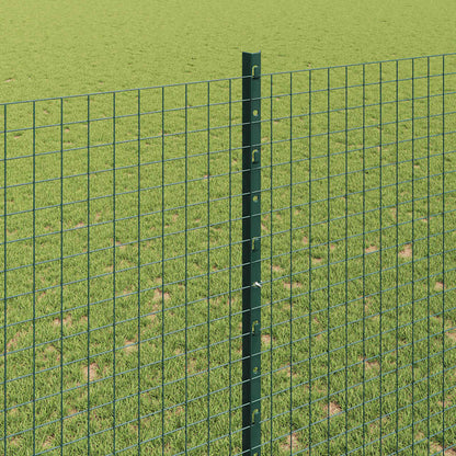 vidaXL Zaun mit Pfosten Grün 1,5 x 25 m Stahl