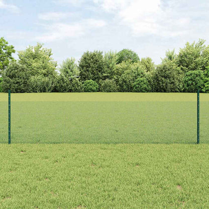 vidaXL Clôture avec poteaux Vert 0,5 x 50 m Acier et PVC