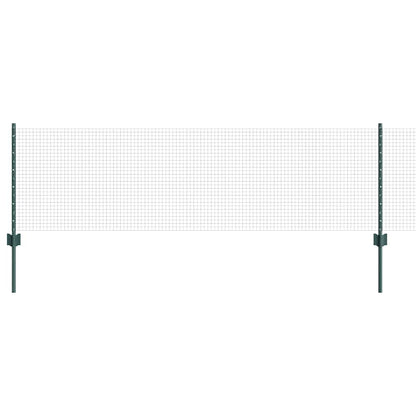 vidaXL Zaun mit Pfosten Grün 0,6 x 50 m Stahl und PVC