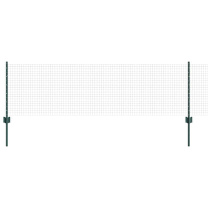 vidaXL Zaun mit Pfosten Grün 0,6 x 50 m Stahl und PVC