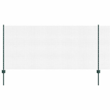 vidaXL Zaun mit Pfosten Grün 1 x 50 m Stahl und PVC