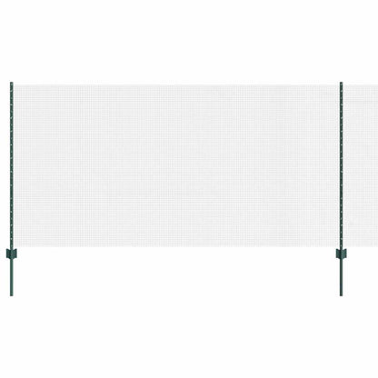 Zaun mit Pfosten Grün 1,2 x 50 m Stahl und PVC