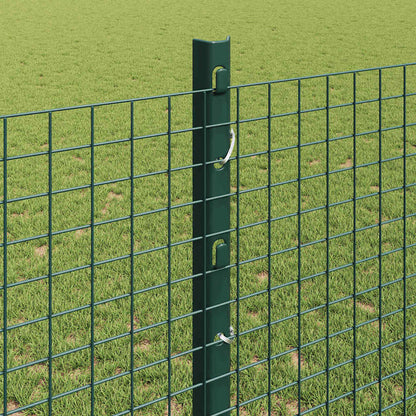 Zaun mit Pfosten Grün 1,2 x 50 m Stahl und PVC