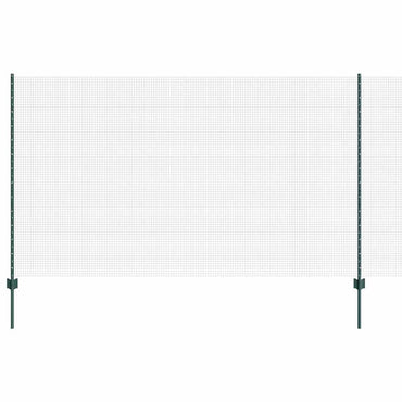 vidaXL Zaun mit Pfosten Grün 1,4 x 50 m Stahl und PVC