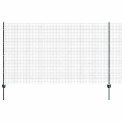 vidaXL Zaun mit Pfosten Grün 1,4 x 50 m Stahl und PVC