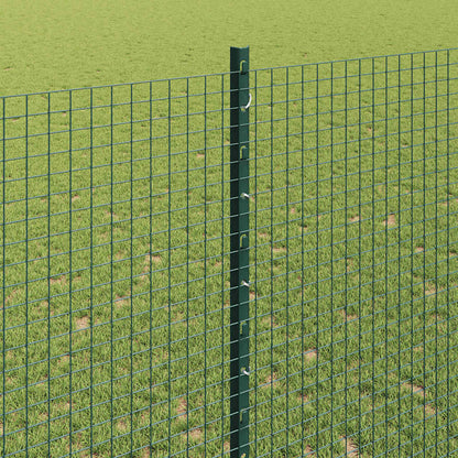 vidaXL Zaun mit Pfosten Grün 1,4 x 50 m Stahl und PVC