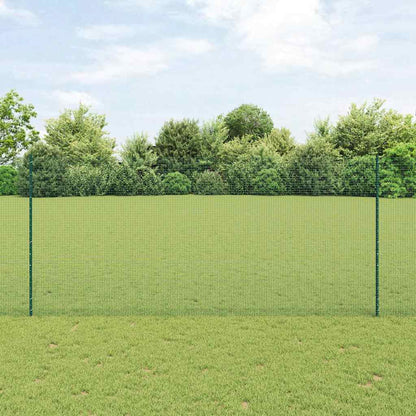 vidaXL Zaun mit Pfosten Grün 1,4 x 50 m Stahl und PVC