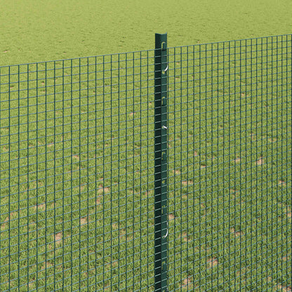 vidaXL Clôture avec poteaux vert 1,5 x 50 m acier et PVC
