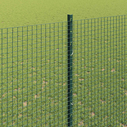 vidaXL Clôture avec poteaux Vert 1,5 x 50 m Acier et PVC