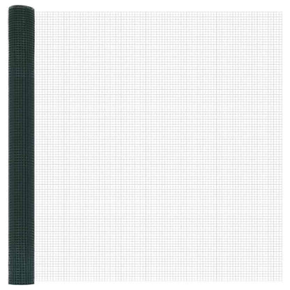 vidaXL Clôture avec poteaux Vert 1,5 x 50 m Acier et PVC